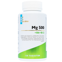 Магній 500 Mg+B6+B12 ABU, 120 таблеток